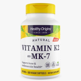 Вітаміни та мінерали Healthy Origins Vitamin K2 as MK-7 Natural 100 mcg, 180 вегакапсул