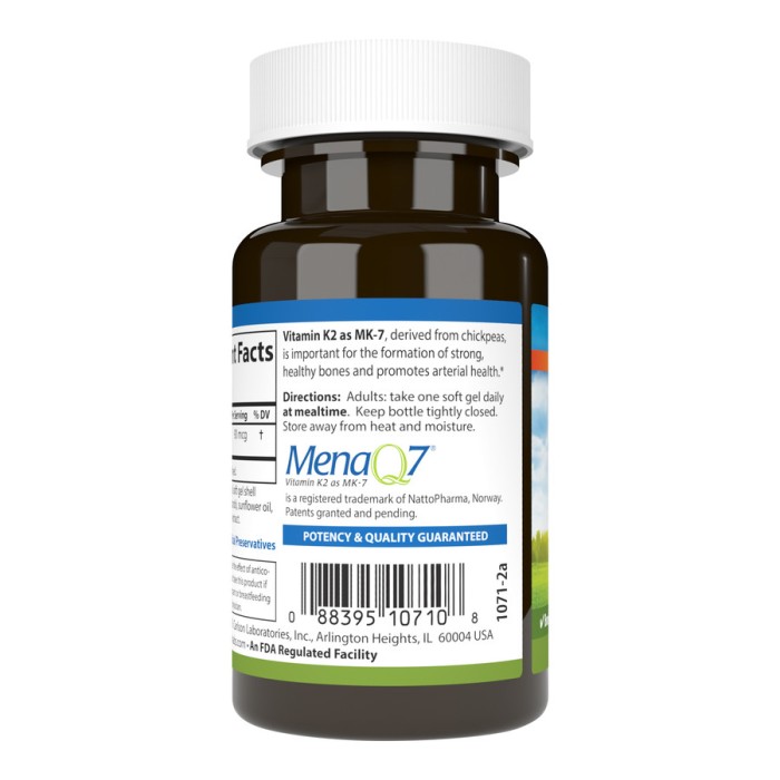 Вітаміни та мінерали Carlson Labs Vitamin K2 MK-7 90 mcg, 60 капсул