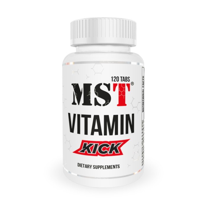 Вітаміни та мінерали MST Vitamin KICK, 120 таблеток