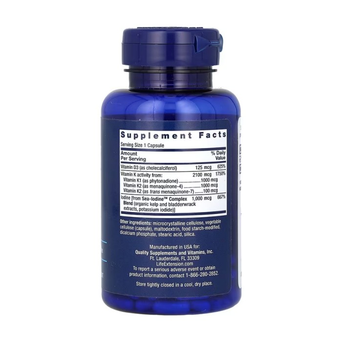 Витамины D и K с Sea-Iodine™ - 60 капсул