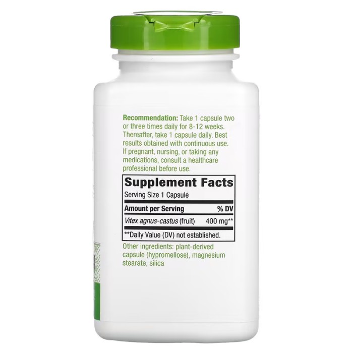 Натуральна добавка Nature's Way Vitex Fruit, 320 вегакапсул