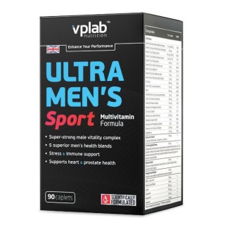 Витамины и минералы VPLab Ultra Mens Sport Multivitamin, 90 каплет