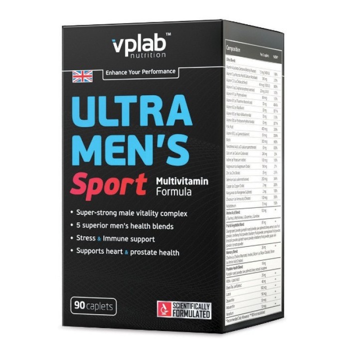 Вітаміни та мінерали VPLab Ultra Mens Sport Multivitamin, 90 каплет