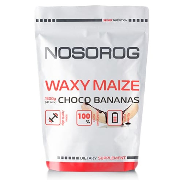 Передтренувальний комплекс Nosorog Waxy Maize, 1.5 кг Шоколад-банан