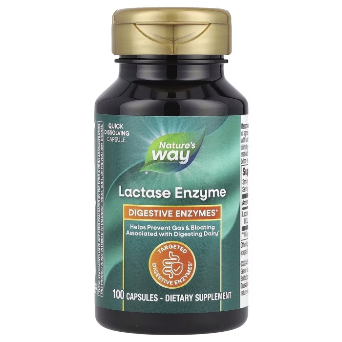 Натуральна добавка Nature's Way Lactase Enzyme, 100 капсул