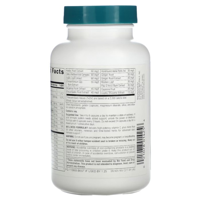 Натуральная добавка Source Naturals Wellness Formula, 120 капсул