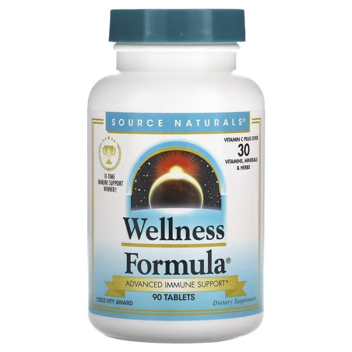Натуральна добавка Source Naturals Wellness Formula, 90 таблеток