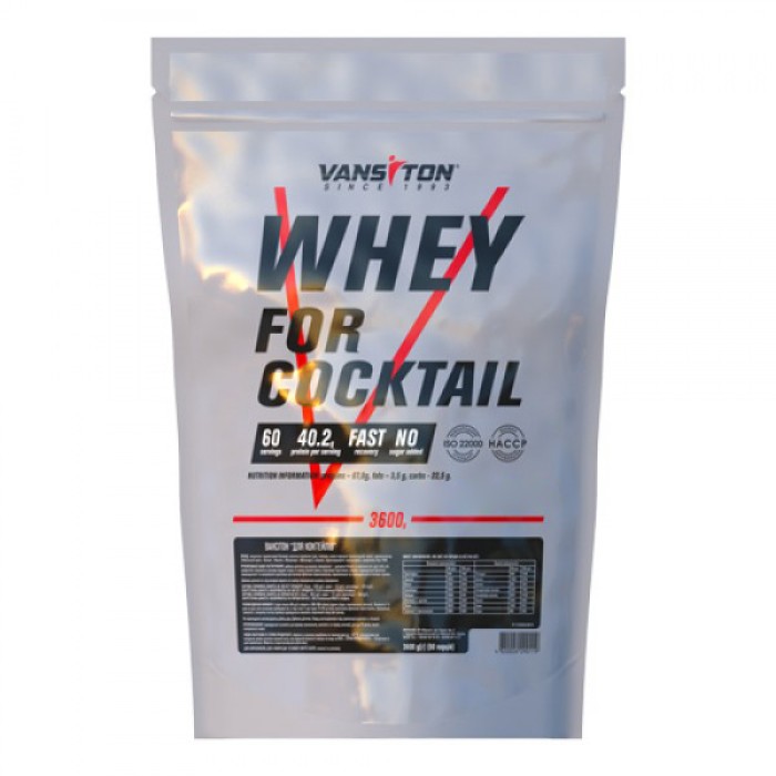 Протеїн Vansiton Whey For Cocktail, 3.6 кг Полуниця