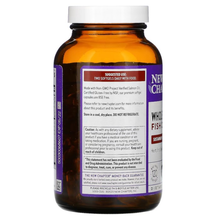 Жирні кислоти New Chapter Wholemega Fish Oil, 120 капсул
