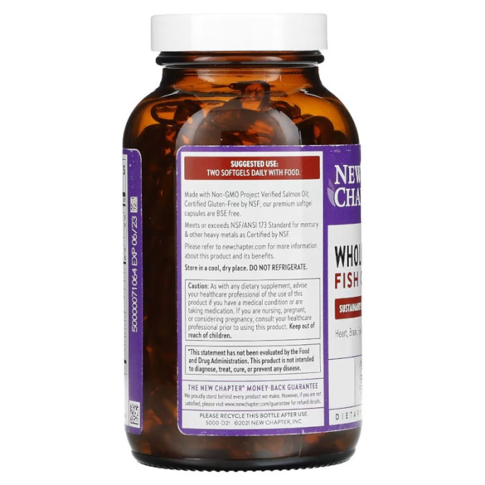 Жирні кислоти New Chapter Wholemega Fish Oil, 30 капсул