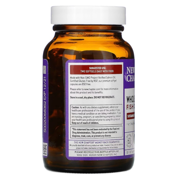 Жирні кислоти New Chapter Wholemega Fish Oil, 60 капсул