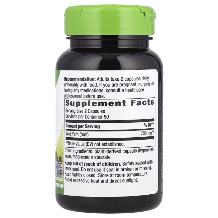 Натуральна добавка Nature's Way Wild Yam Root, 100 вегакапсул