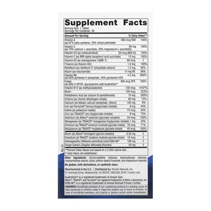 Жіночий мультивітамінний комплекс One Daily - 30 таблеток