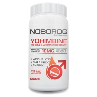 Стимулятор тестостерона Nosorog Yohimbine, 100 таблеток