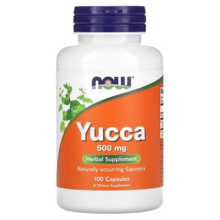 Натуральна добавка NOW Yucca 500 mg, 100 капсул