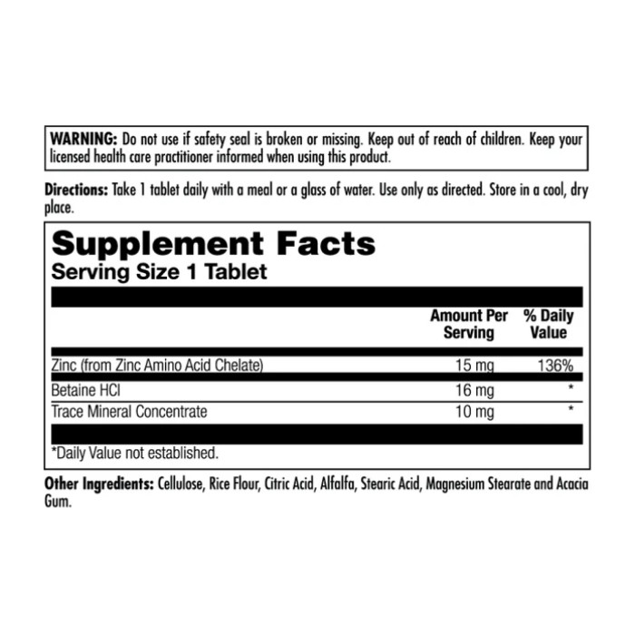 Цинк 15+ хелатний - 100 таблеток