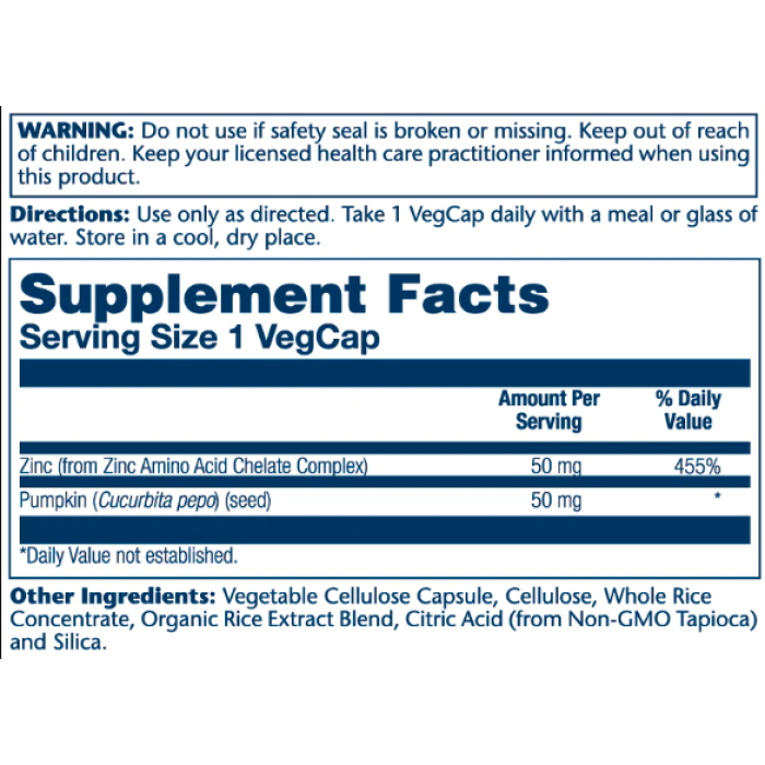 Цинк 50 мг - 100 капсул