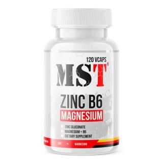 Стимулятор тестостерону MST Zinc B6 Magnesium, 120 вегакапсул