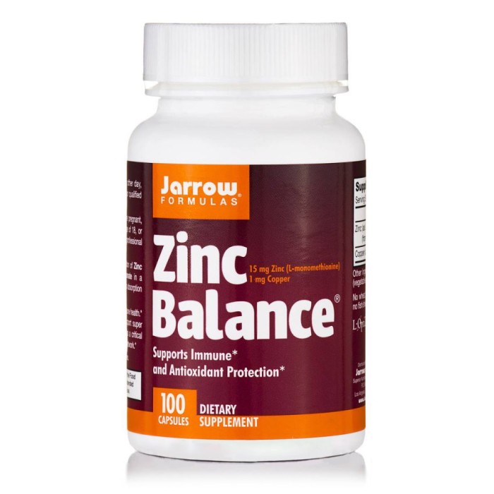 Вітаміни та мінерали Jarrow Formulas Zinc Balance, 100 капсул