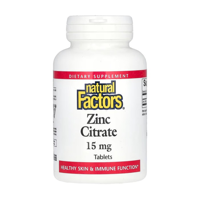 Zinc Citrate 15mg - 30 tabs