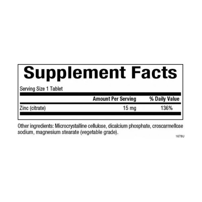 Цитрат цинку 15 мг - 90 таблеток