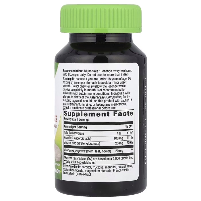 Вітаміни та мінерали Nature's Way Zinc Lozenges, 60 пастилок