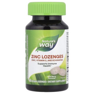 Вітаміни та мінерали Nature's Way Zinc Lozenges, 60 пастилок