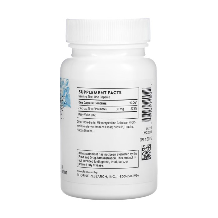 Піколінат цинку 30 мг - 60 капсул